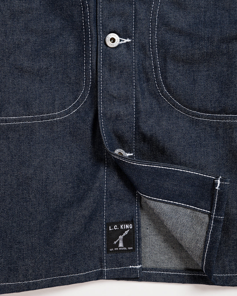 Pointer Long Jacket Indigo Denim