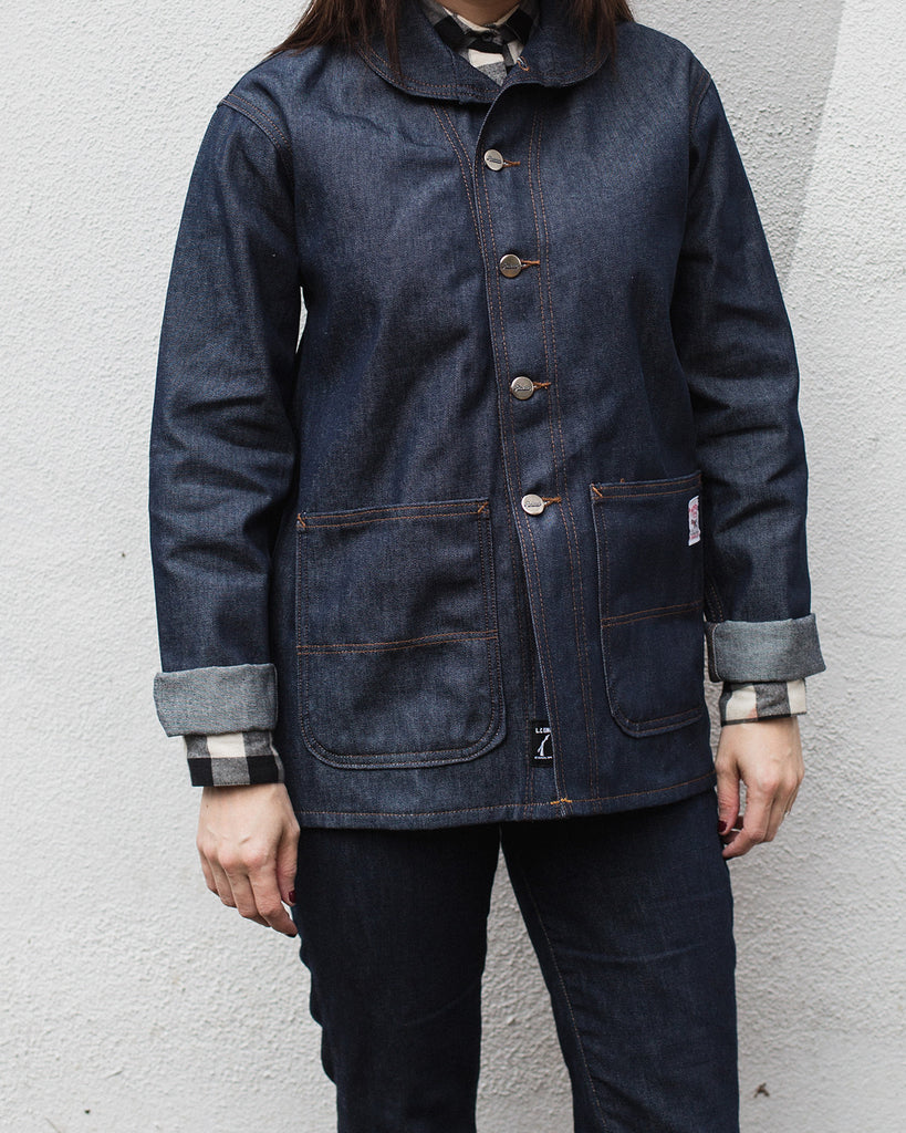 Pointer Denim Shawl Collar Chore Coat