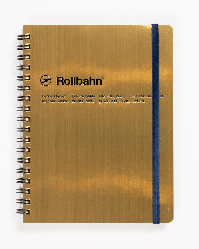 Rollbahn Spiral Notebook 5.5x7" Metallic Gold